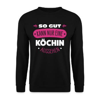 Köchin - Unisex Pullover - Schwarz - Vorne - Alina (178cm) & Michal (187cm)