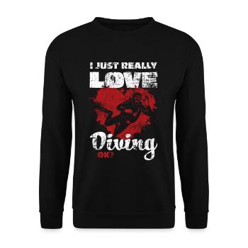 Diver - Unisex Sweatshirt - black - Front - Alina (178cm) & Michal (187cm)