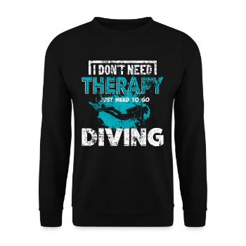 Diver - Unisex Sweatshirt - black - Front - Alina (178cm) & Michal (187cm)