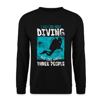 Diver - Unisex Sweatshirt - black - Front - Alina (178cm) & Michal (187cm)