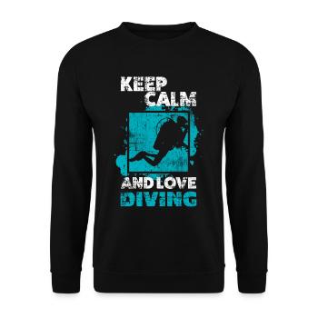 Diver - Unisex Sweatshirt - black - Front - Alina (178cm) & Michal (187cm)