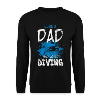 Plongeur Papa - Sweat-shirt Unisexe - noir - Devant - Alina (178cm) & Michal (187cm)