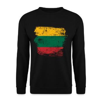 Litauen - Unisex Pullover - Schwarz - Vorne - Alina (178cm) & Michal (187cm)