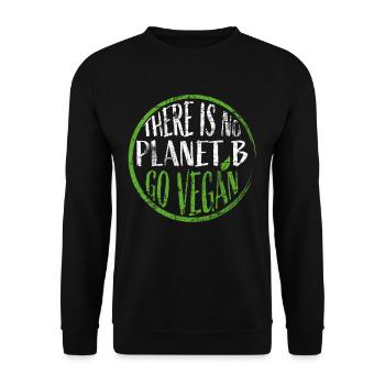 Vegan Climate Protection - Unisex Sweatshirt - black - Front - Alina (178cm) & Michal (187cm)