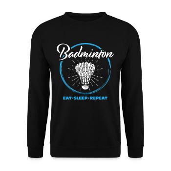 Badminton - Unisex Sweatshirt - black - Front - Alina (178cm) & Michal (187cm)