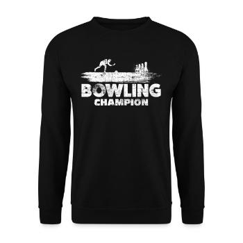 Bowling - Unisex Pullover - Schwarz - Vorne - Alina (178cm) & Michal (187cm)