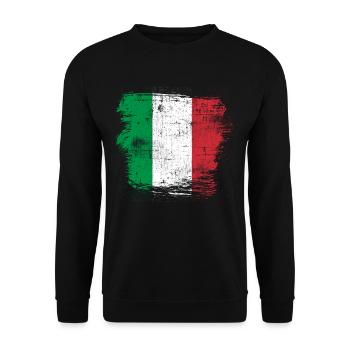 Italy - Unisex Sweatshirt - black - Front - Alina (178cm) & Michal (187cm)