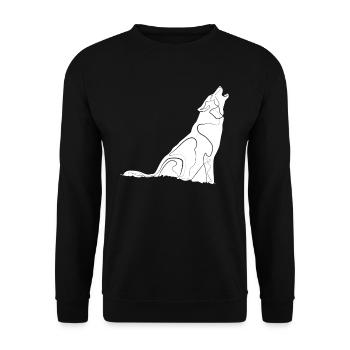 Wolf - Sweat-shirt Unisexe - noir - Devant - Alina (178cm) & Michal (187cm)