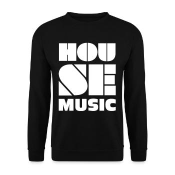 House Music - Sweat-shirt Unisexe - noir - Devant - Alina (178cm) & Michal (187cm)