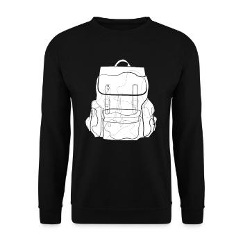 Rucksack Reisen - Unisex Pullover - Schwarz - Vorne - Alina (178cm) & Michal (187cm)
