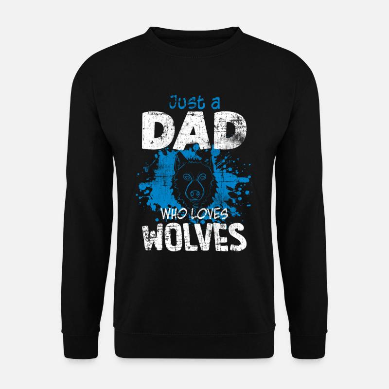 Wolf Papa - Unisex Sweatshirt - black