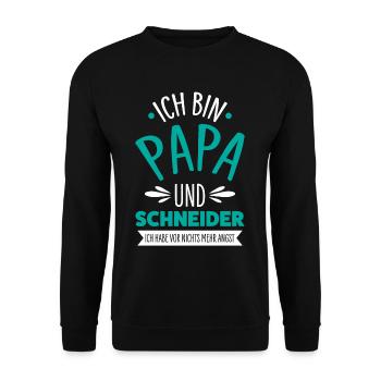 Schneider Papa - Unisex Pullover - Schwarz - Vorne - Alina (178cm) & Michal (187cm)