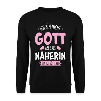 Couturière - Sweat-shirt Unisexe - noir - Devant - Alina (178cm) & Michal (187cm)