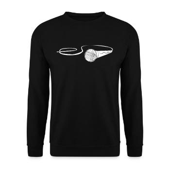 Microphone chanteur - Sweat-shirt Unisexe - noir - Devant - Alina (178cm) & Michal (187cm)