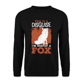 Fuchs - Unisex Pullover - Schwarz - Vorne - Alina (178cm) & Michal (187cm)