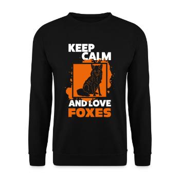 Foxes Fox - Unisex Sweatshirt - black - Front - Alina (178cm) & Michal (187cm)