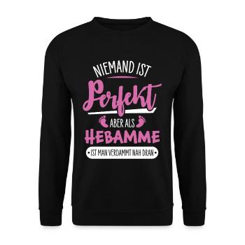Sage-femme - Sweat-shirt Unisexe - noir - Devant - Alina (178cm) & Michal (187cm)