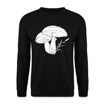 Pilze - Unisex Pullover - Schwarz - Vorne - Alina (178cm) & Michal (187cm)