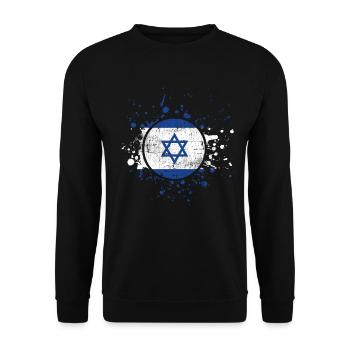 Israel - Unisex Sweatshirt - black - Front - Alina (178cm) & Michal (187cm)