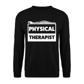 Physiotherapist - Unisex Sweatshirt - black - Front - Alina (178cm) & Michal (187cm)