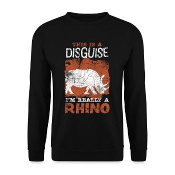 Rhinoceros - Unisex Sweatshirt - black - Front - Alina (178cm) & Michal (187cm)