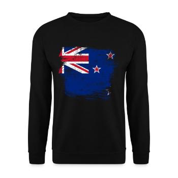 New Zealand Flag - Unisex Sweatshirt - black - Front - Alina (178cm) & Michal (187cm)
