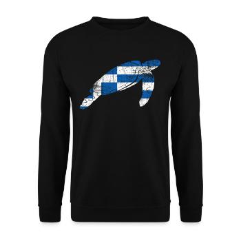 Greece - Unisex Sweatshirt - black - Front - Alina (178cm) & Michal (187cm)