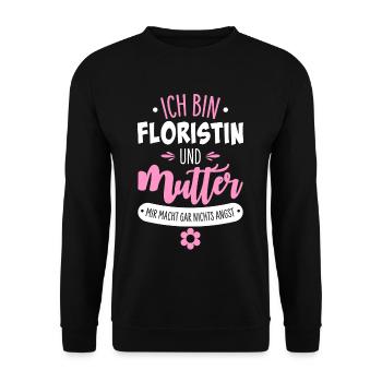Floristin Mutter - Unisex Pullover - Schwarz - Vorne - Alina (178cm) & Michal (187cm)