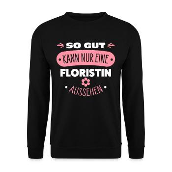 Floristin - Unisex Pullover - Schwarz - Vorne - Alina (178cm) & Michal (187cm)