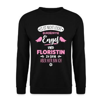 Floristin - Unisex Pullover - Schwarz - Vorne - Alina (178cm) & Michal (187cm)