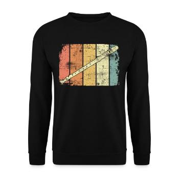 Flûte - Sweat-shirt Unisexe - noir - Devant - Alina (178cm) & Michal (187cm)