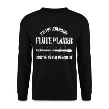 Flûte - Sweat-shirt Unisexe - noir - Devant - Alina (178cm) & Michal (187cm)