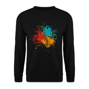 Saxofon - Unisex Pullover - Schwarz - Vorne - Alina (178cm) & Michal (187cm)