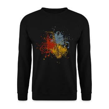 Saxophon - Unisex Pullover - Schwarz - Vorne - Alina (178cm) & Michal (187cm)