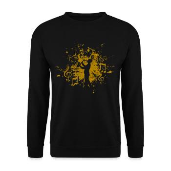 Saxophonist Jazz Saxophone - Unisex Sweatshirt - black - Front - Alina (178cm) & Michal (187cm)