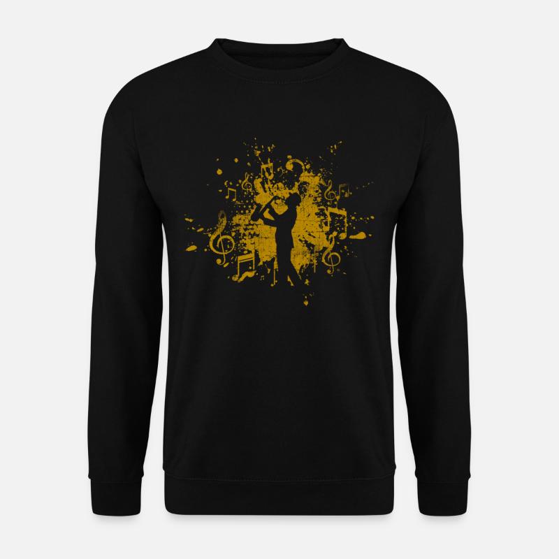 Saxophonist Jazz Saxofon - Unisex Pullover - Schwarz