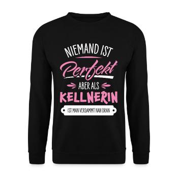 Kellnerin - Unisex Pullover - Schwarz - Vorne - Alina (178cm) & Michal (187cm)