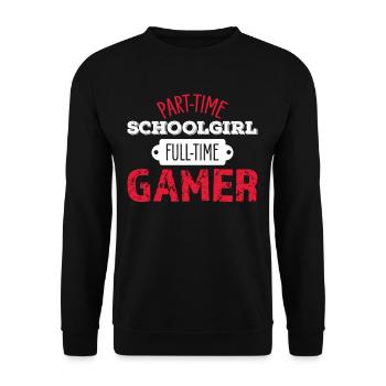 Schülerin Parier Gamer - Sweat-shirt Unisexe - noir - Devant - Alina (178cm) & Michal (187cm)