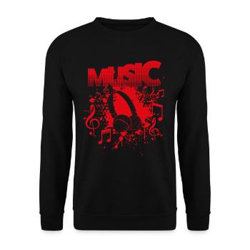 Musik - Unisex Pullover - Schwarz - Vorne - Alina (178cm) & Michal (187cm)