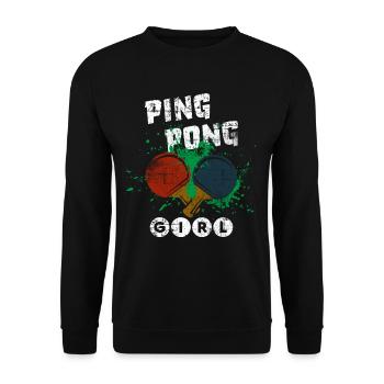 Ping-pong fille - Sweat-shirt Unisexe - noir - Devant - Alina (178cm) & Michal (187cm)