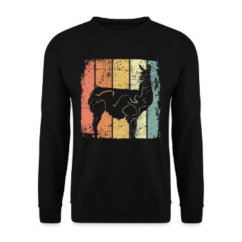 Lama - Unisex Sweatshirt - black - Front - Alina (178cm) & Michal (187cm)