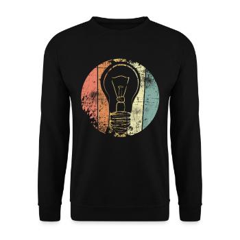 Light bulb - Unisex Sweatshirt - black - Front - Alina (178cm) & Michal (187cm)