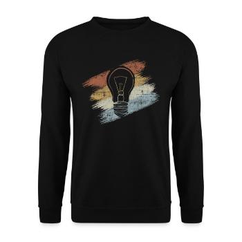 Light bulb - Unisex Sweatshirt - black - Front - Alina (178cm) & Michal (187cm)