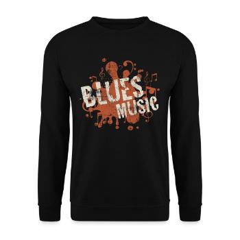 Blues Musik - Unisex Pullover - Schwarz - Vorne - Alina (178cm) & Michal (187cm)