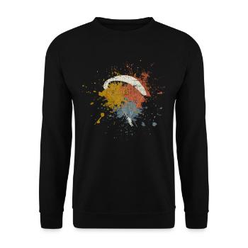 Gleitschirm - Unisex Pullover - Schwarz - Vorne - Alina (178cm) & Michal (187cm)