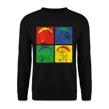 Gleitschirmfliegen - Unisex Pullover - Schwarz - Vorne - Alina (178cm) & Michal (187cm)
