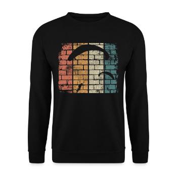 Gleitschirmflieger - Unisex Pullover - Schwarz - Vorne - Alina (178cm) & Michal (187cm)