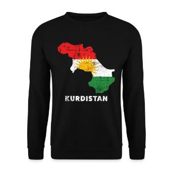Kurdistan - Unisex Sweatshirt - black - Front - Alina (178cm) & Michal (187cm)