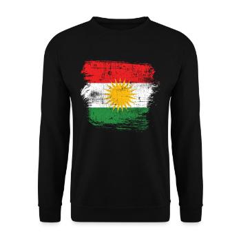 Kurdistan - Unisex Sweatshirt - black - Front - Alina (178cm) & Michal (187cm)