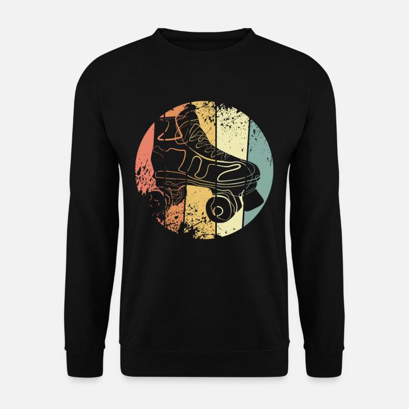 Rollschuh retro Rollschuhlaufen - Unisex Pullover - Schwarz